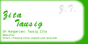 zita tausig business card